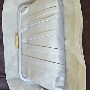 NWT Blue Satin Clutch